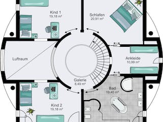 Fertighaus Quadrondo von STREIF Haus, Cubushaus Grundriss 2