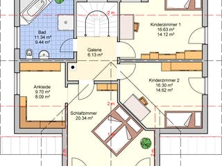 Fertighaus Felico von Fingerhut Haus Schlüsselfertig ab 498985€, Satteldach-Klassiker Grundriss 2