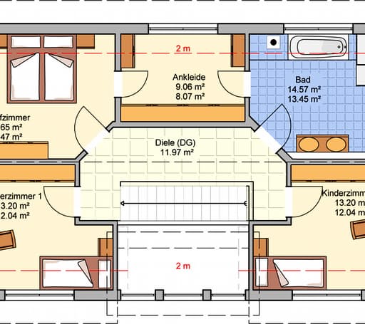 Fertighaus Turo von Fingerhut Haus Schlüsselfertig ab 430759€, Satteldach-Klassiker Grundriss 2
