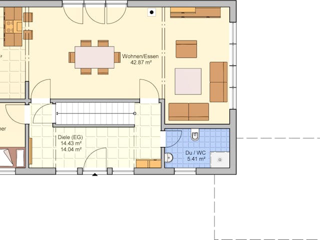 Fertighaus Turo von Fingerhut Haus Schlüsselfertig ab 479090€, Satteldach-Klassiker Grundriss 1 Fertighaus Turo von Fingerhut Haus Schlüsselfertig ab 479090€, Satteldach-Klassiker Grundriss 1