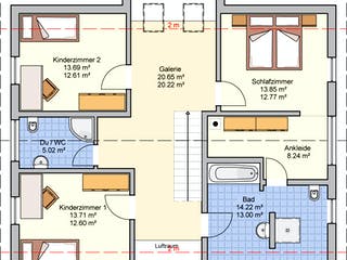Fertighaus Erlangen von Fingerhut Haus Schlüsselfertig ab 548910€, Satteldach-Klassiker Grundriss 2