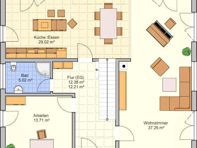 Fertighaus Erlangen von Fingerhut Haus Schlüsselfertig ab 548910€, Satteldach-Klassiker Grundriss 1