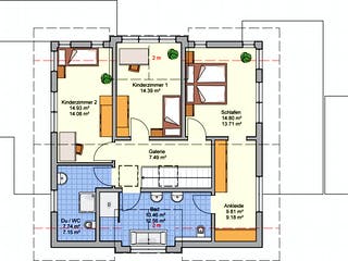 Fertighaus Wuppertal von Fingerhut Haus Schlüsselfertig ab 606177€, Satteldach-Klassiker Grundriss 2