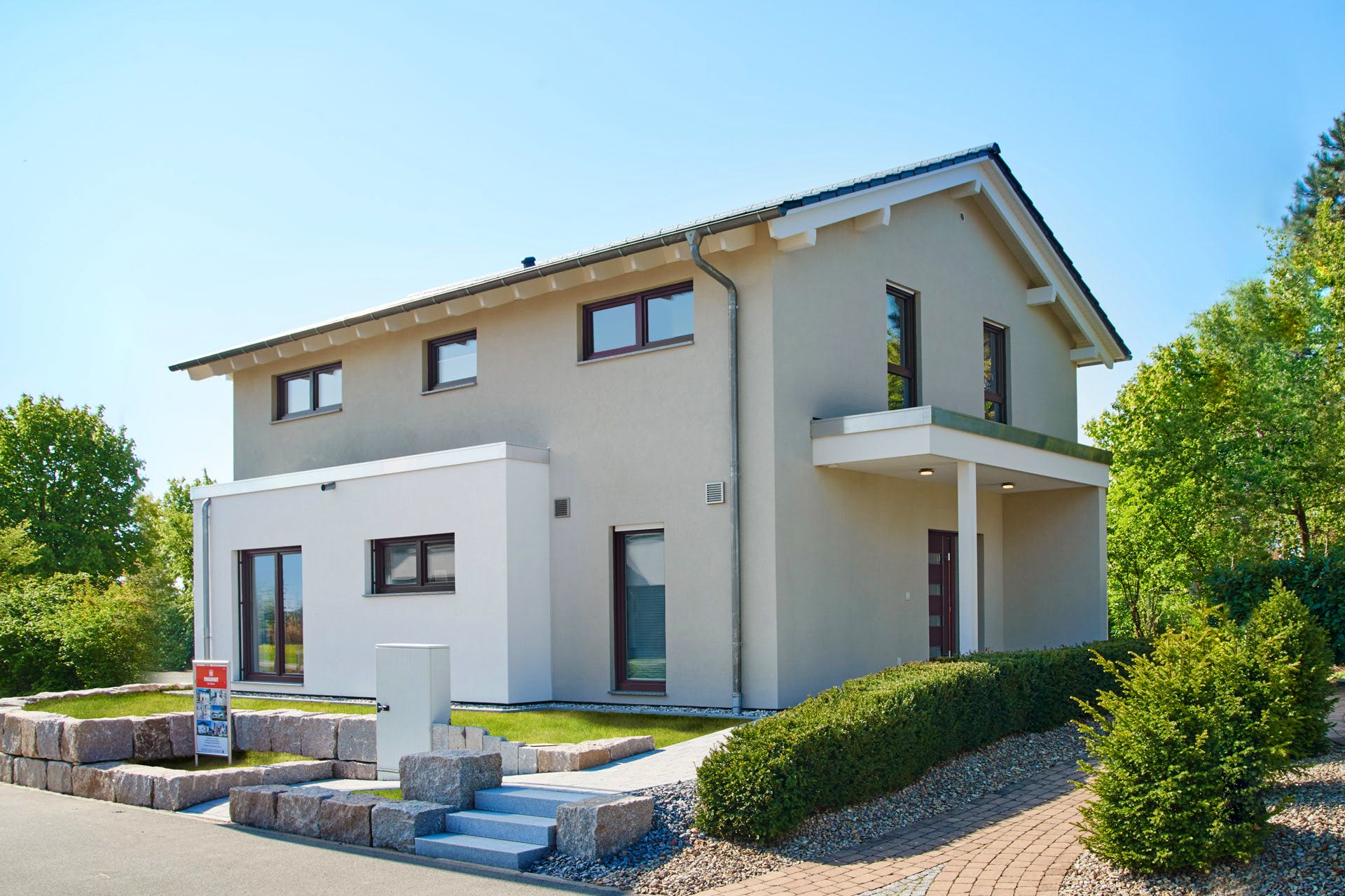 Fertighaus Mannheim von FINGERHUT-HAUS Schlüsselfertig ab 501713€, Satteldach-Klassiker Außenansicht 1