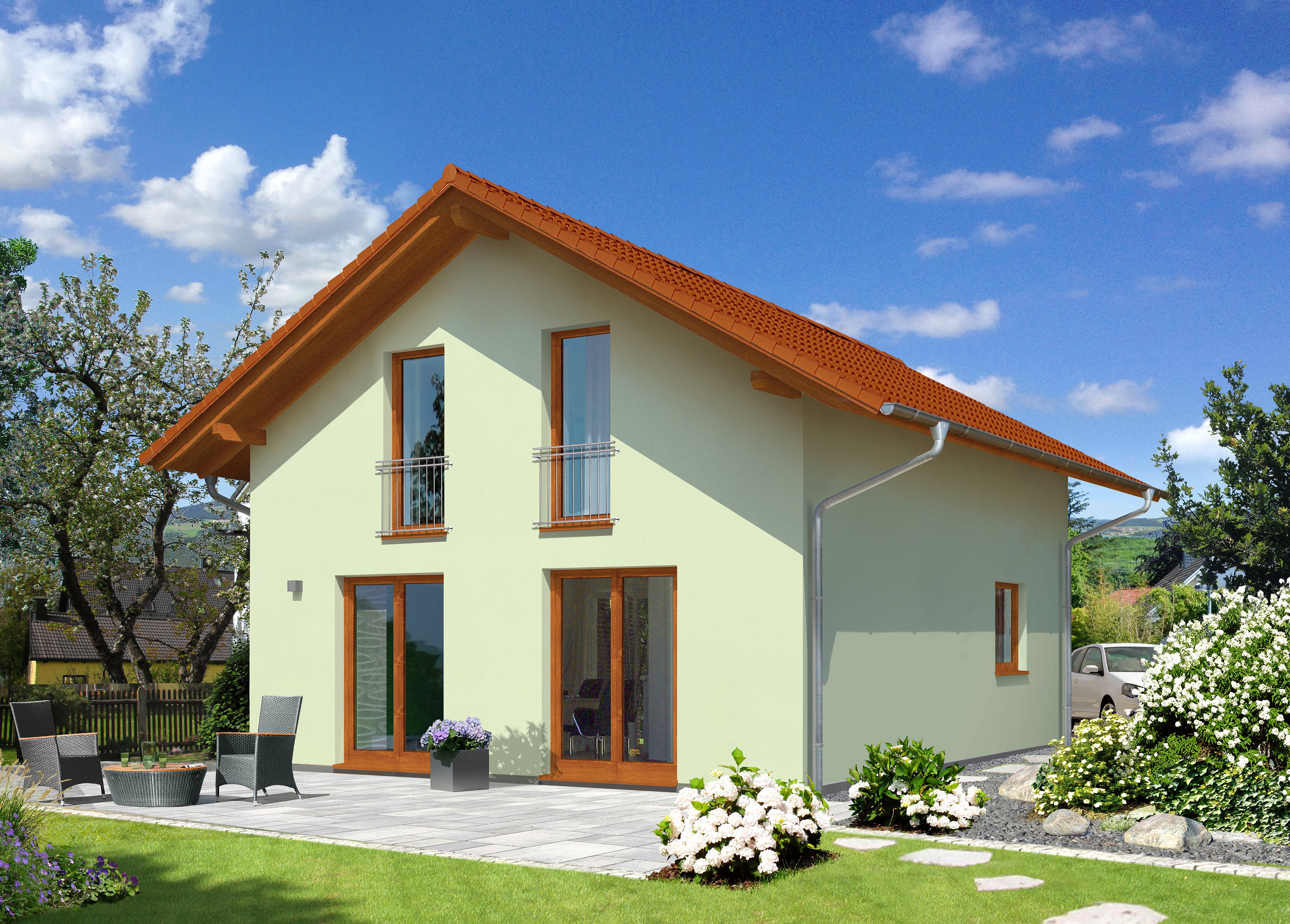 Massivhaus Raumwunder 100 - Süd (out) von Town & Country Haus Deutschland Schlüsselfertig ab 198750€, Außenansicht 1