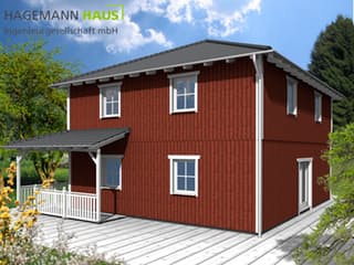 Fertighaus Refuga von Hagemann Haus Schlüsselfertig ab 180500€, Stadtvilla Außenansicht 2