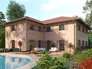 Massivhaus Regia von AUREA Massivhaus, Stadtvilla Außenansicht 2