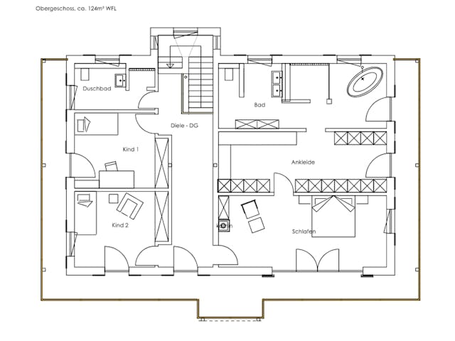 Fertighaus Alois von Regnauer Hausbau Schlüsselfertig ab 786020€, Satteldach-Klassiker Grundriss 2