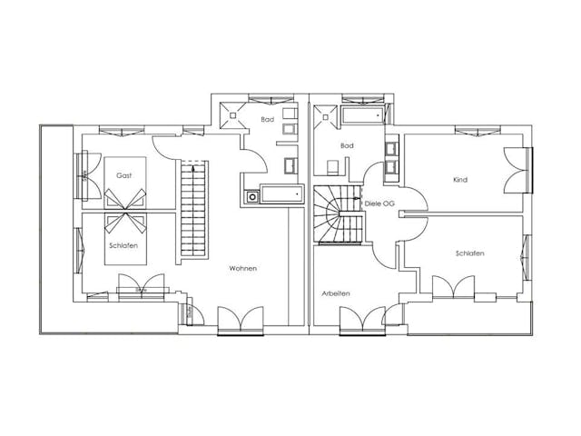 Fertighaus Breitbrunn von Regnauer Hausbau Schlüsselfertig ab 350040€, Satteldach-Klassiker Grundriss 2