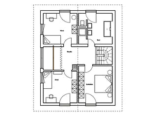 Fertighaus Bruckberg von Regnauer Hausbau Schlüsselfertig ab 396995€, Satteldach-Klassiker Grundriss 2