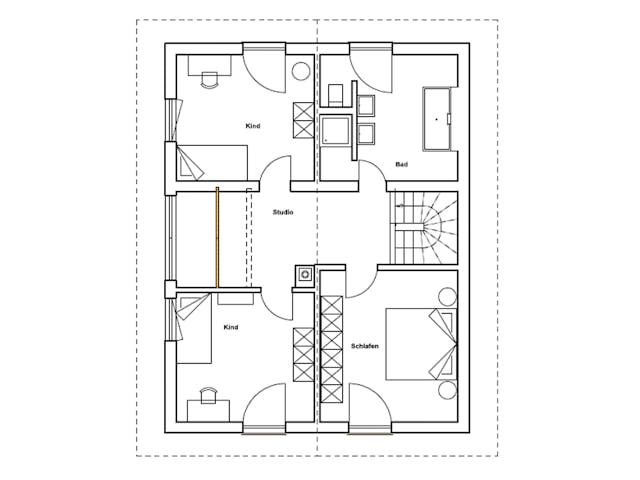 Fertighaus Bruckberg von Regnauer Hausbau Schlüsselfertig ab 396995€, Satteldach-Klassiker Grundriss 2