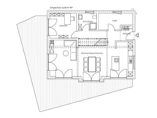 Fertighaus Glonn von Regnauer Hausbau Schlüsselfertig ab 498590€, Satteldach-Klassiker Grundriss 2