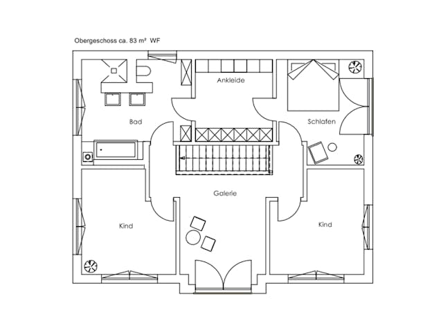 Fertighaus Glonn von Regnauer Hausbau Schlüsselfertig ab 498590€, Satteldach-Klassiker Grundriss 1
