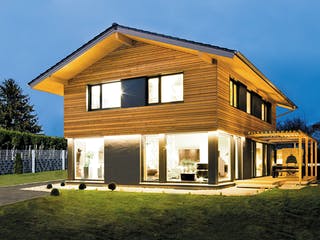 Fertighaus Heidi von Regnauer Hausbau Schlüsselfertig ab 549475€, Satteldach-Klassiker Außenansicht 2