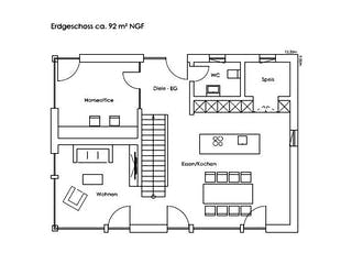 Fertighaus Heidi von Regnauer Hausbau Schlüsselfertig ab 549475€, Satteldach-Klassiker Grundriss 1