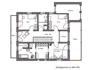 Fertighaus Landshut von Regnauer Hausbau Schlüsselfertig ab 591250€, Satteldach-Klassiker Grundriss 2