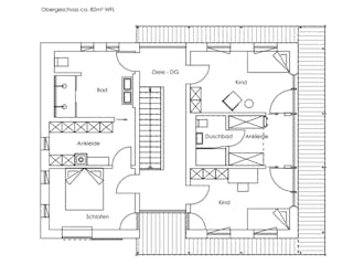 Fertighaus Vitalhaus Liesl von Regnauer Hausbau, Satteldach-Klassiker Grundriss 2