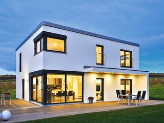 Fertighaus Ulm von Regnauer Hausbau Schlüsselfertig ab 479695€, Cubushaus Außenansicht 1