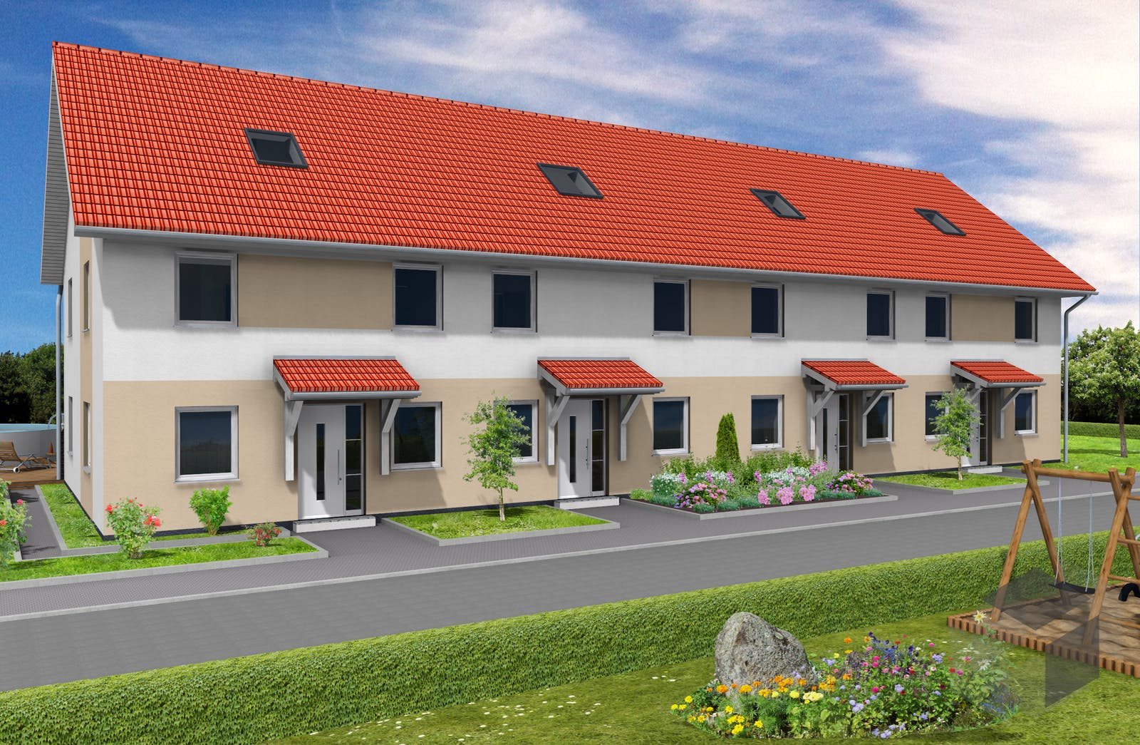 Mehrfamilienhaus Reihenhaus Herzberge von NEWE-Massivhaus | Fertighaus.at