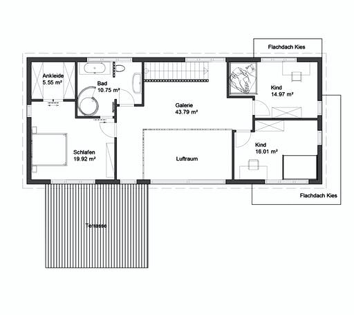Fertighaus Ibiza von Rems-Murr-Holzhaus Schlüsselfertig ab 535000€, Pultdachhaus Grundriss 2