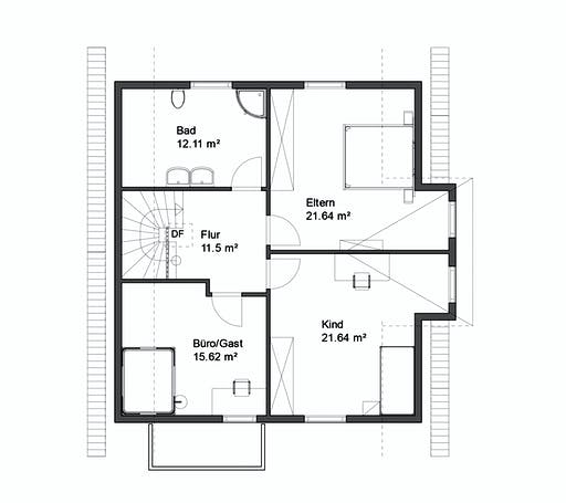 Blockhaus Oedheim von Rems-Murr-Holzhaus Schlüsselfertig ab 386000€, Blockhaus Grundriss 2