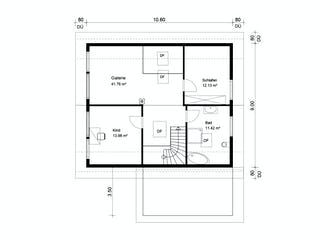 Blockhaus Schwalbenflug von Rems-Murr-Holzhaus Ausbauhaus ab 301811€, Satteldach-Klassiker Grundriss 2