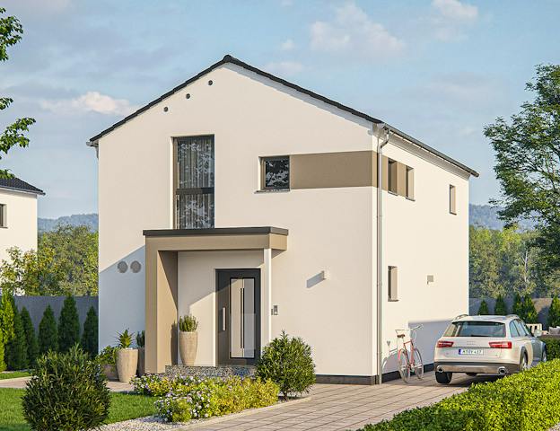 Schlüsselfertiges Fertighaus mit 100 qm von RENSCH-HAUS mit zwei Vollgeschossen