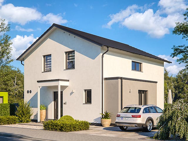 Fertighaus CLOU 134 von RENSCH-HAUS Schlüsselfertig ab 380053€, Satteldach-Klassiker Außenansicht 2