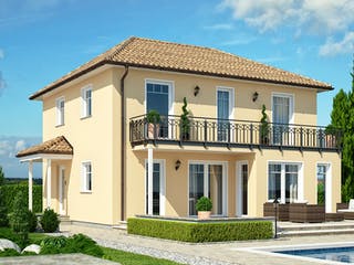 Fertighaus CLOU 135 Walmdach von RENSCH-HAUS Schlüsselfertig ab 385770€, Stadtvilla Außenansicht 1