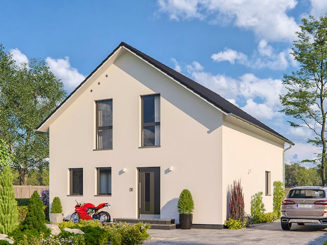 Fertighaus Clou 143 von RENSCH-HAUS Schlüsselfertig ab 344223€, Satteldach-Klassiker Außenansicht 2