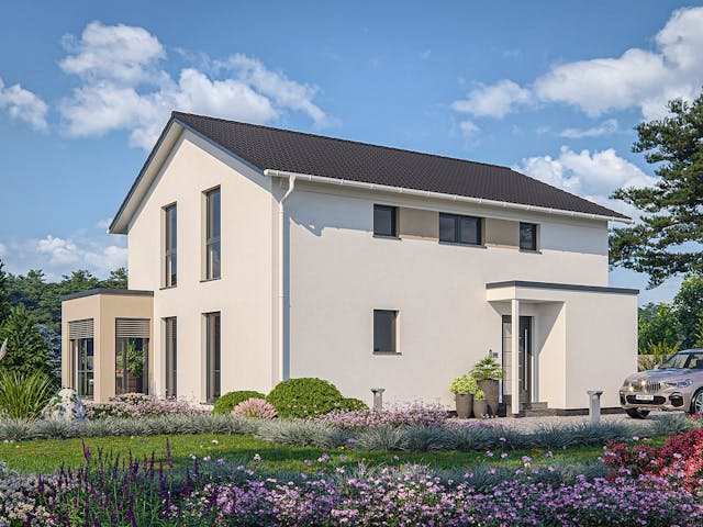 Fertighaus Clou 149 von RENSCH-HAUS Schlüsselfertig ab 397334€, Satteldach-Klassiker Außenansicht 2