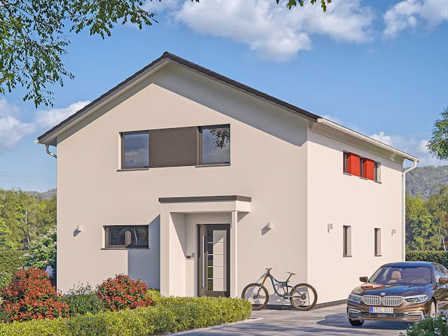 Fertighaus Clou 158 von RENSCH-HAUS Schlüsselfertig ab 415509€, Satteldach-Klassiker Außenansicht 2