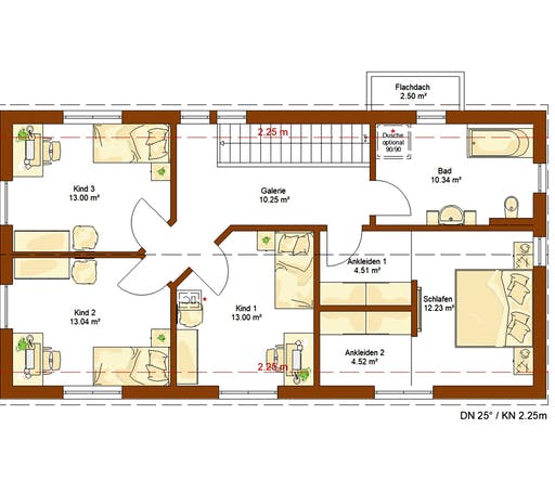 Fertighaus CLOU 166 von RENSCH-HAUS Schlüsselfertig ab 367833€, Satteldach-Klassiker Grundriss 2