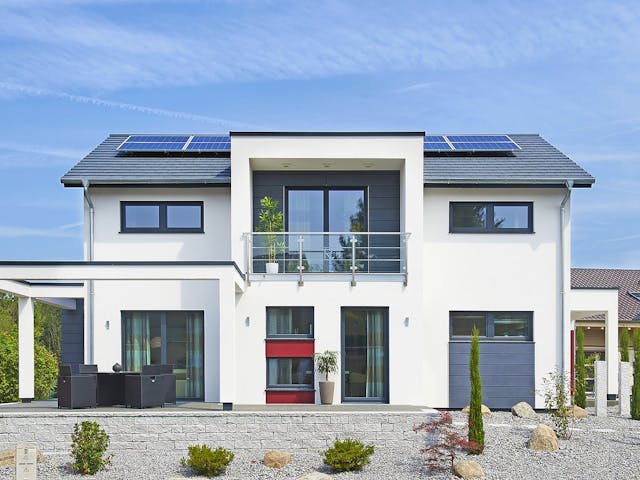 Fertighaus Innovation R - Bad Vilbel von RENSCH-HAUS, Satteldach-Klassiker Außenansicht 1