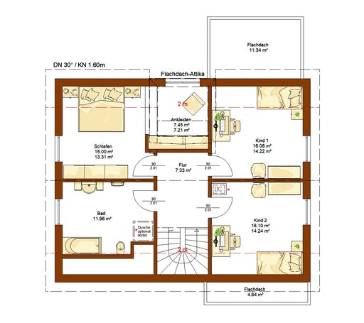 Fertighaus Life 156 von RENSCH-HAUS Schlüsselfertig ab 283900€, Satteldach-Klassiker Grundriss 2