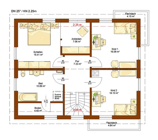 Fertighaus Life 159 von RENSCH-HAUS Schlüsselfertig ab 297500€, Satteldach-Klassiker Grundriss 2