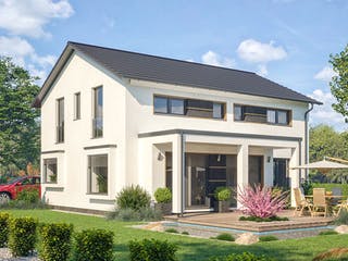 Fertighaus Life 160 von RENSCH-HAUS Schlüsselfertig ab 444519€, Satteldach-Klassiker Außenansicht 1