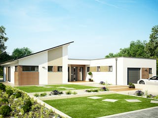 Fertighaus Bungalow Marseille L von RENSCH-HAUS, Bungalow Außenansicht 2