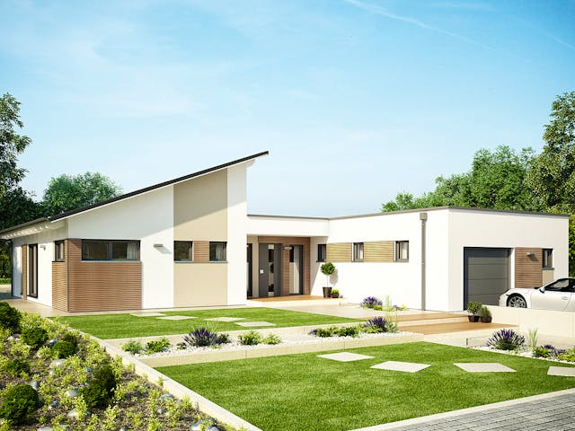 Fertighaus Bungalow Marseille L von RENSCH-HAUS, Bungalow Außenansicht 2