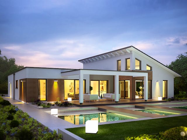 Fertighaus Bungalow Marseille L von RENSCH-HAUS, Bungalow Außenansicht 3