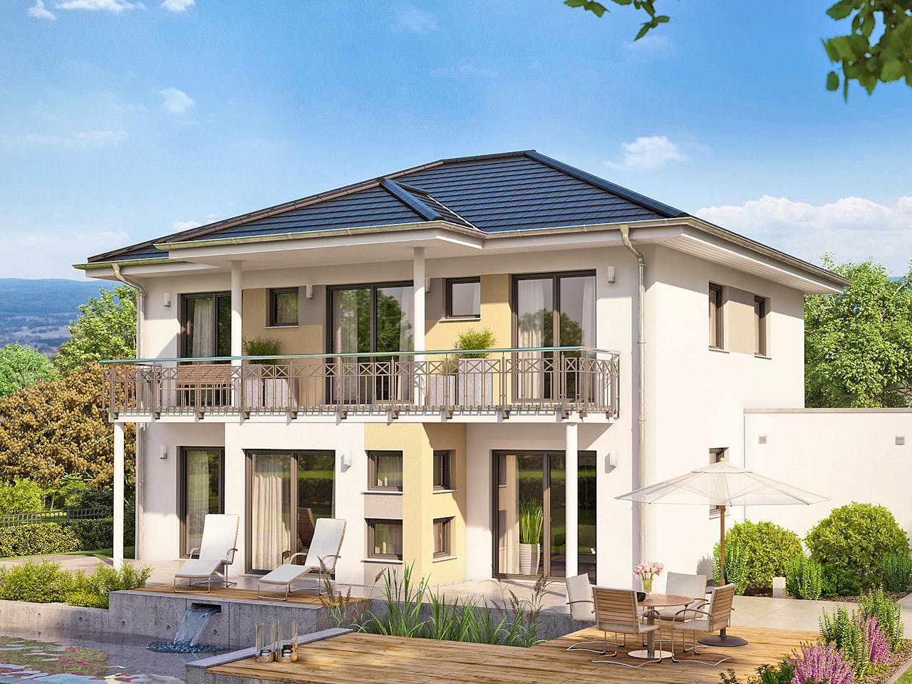 Fertighaus Stadtvilla Memphis von RENSCH-HAUS, Stadtvilla Außenansicht 1