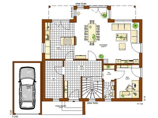 Fertighaus Stadtvilla Memphis von RENSCH-HAUS, Stadtvilla Grundriss 1