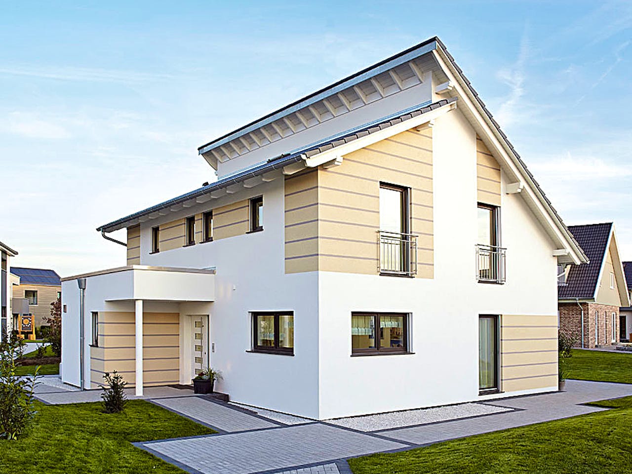 Fertighaus MH Avenio von RENSCH-HAUS, Pultdachhaus Außenansicht 1