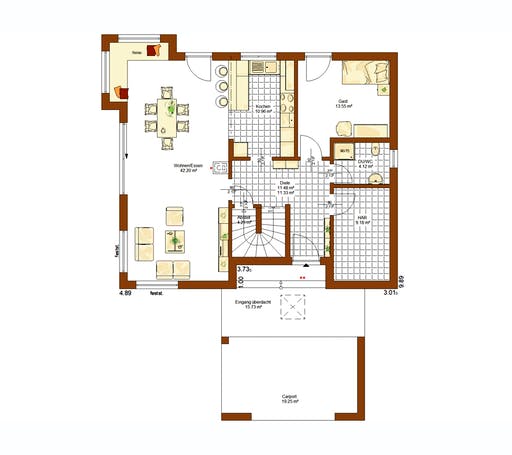 Fertighaus MH Palermo von RENSCH-HAUS, Satteldach-Klassiker Grundriss 1