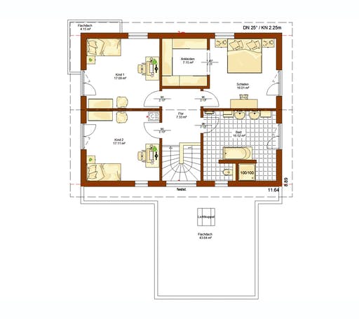 Fertighaus MH Palermo von RENSCH-HAUS, Satteldach-Klassiker Grundriss 2
