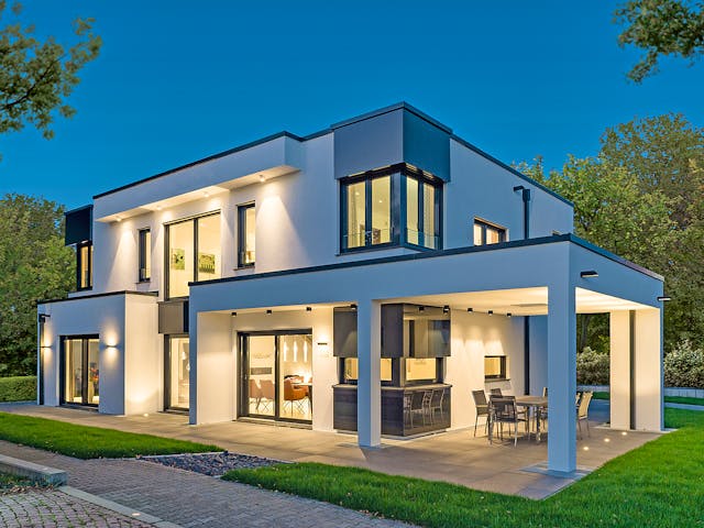 Fertighaus MH San Diego von RENSCH-HAUS, Cubushaus Außenansicht 1