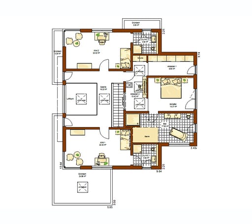 Fertighaus MH San Diego von RENSCH-HAUS, Cubushaus Grundriss 2