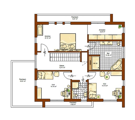 Fertighaus MH Victoria von RENSCH-HAUS, Cubushaus Grundriss 2