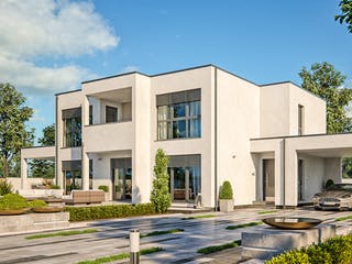 Fertighaus Einfamilienhaus Sydney von RENSCH-HAUS, Cubushaus Außenansicht 2