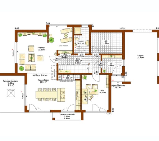 Fertighaus Einfamilienhaus Sydney von RENSCH-HAUS, Cubushaus Grundriss 1